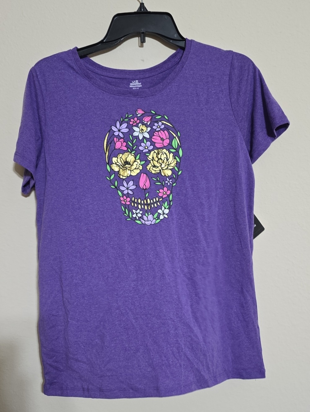 NWOT Womens Halloween Skull Shirt Size M